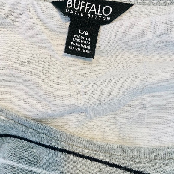 Buffalo Striped Cotton Shirt Mock Dress, Size L - Picture 4 of 4